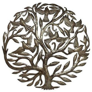 Steel Drum Art - 24 inch Tree of Life (GC) Metal Wall Art