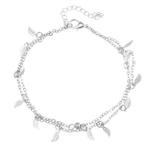 Summer Beach Charm Anklet with Pineapple Charm and Beach Charms
