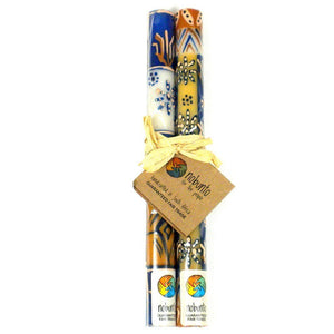 Tall Hand Painted Candles - Pair - Durra Design (GC) Candles