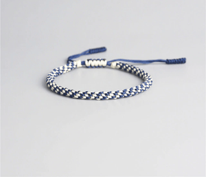 Blue & White Tibetan Buddhist Bracelet