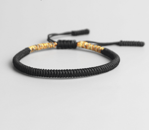 Black & Gold Tibetan Buddhist Bracelets