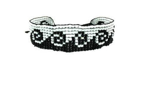 Tribal Woven Friendship Bracelets Black & White Wrap Bracelets