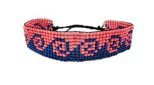 Tribal Woven Friendship Bracelets Pink Wrap Bracelets