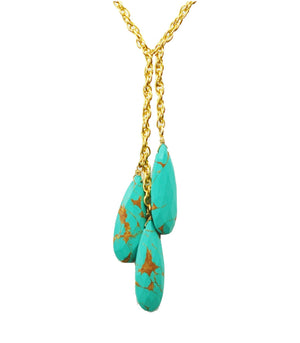 Triple Turquoise Necklace Women - Jewelry - Necklaces
