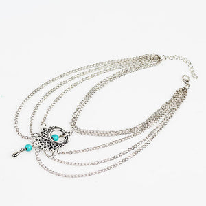 Turquoise Beads Bohemian Gypsy Anklet