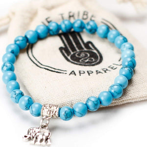 Turquoise Blue Elephant Bracelet - Intelligence & Trust Women - Jewelry - Bracelets