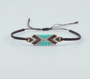 Two-Tone Beads Geometric Bracelet