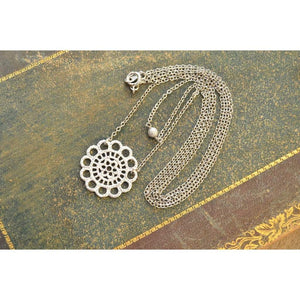 White gold double strand lace necklace Women - Jewelry - Necklaces