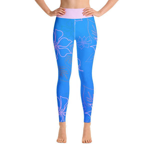 Women's Active Comfort Sport Aloha Full Length Leggings XS / Blue Women - Apparel - Activewear - Leggings