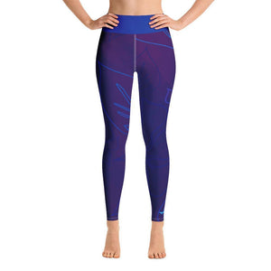 Women's Active Comfort Sport Aloha Full Length Leggings XS / Purple Women - Apparel - Activewear - Leggings