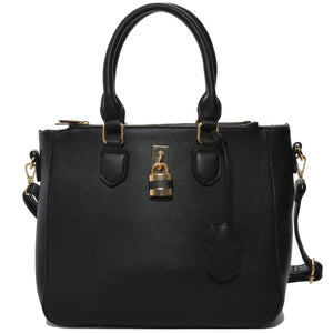 Women's Aimee Black Vegan Leather Shoulder Handbag Women - Bags - Shoulder Bags