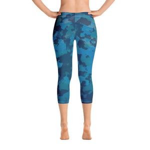 Women's Find Your Coast O.U.R. Outdoors Camo All Day Comfort Capri Leggings XS / Blue Women - Apparel - Activewear - Leggings