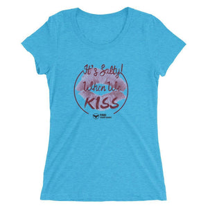 Women's It's Salty When We Kiss Triblend Blue / S Women - Apparel - Shirts - T-Shirts