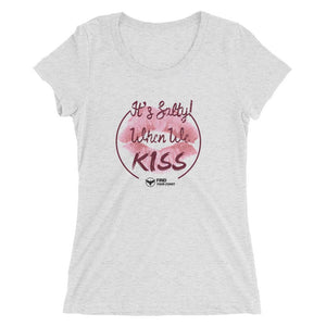 Women's It's Salty When We Kiss Triblend White / S Women - Apparel - Shirts - T-Shirts